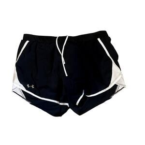Under Armour Women's Black Fly By Mesh Running Shorts XL